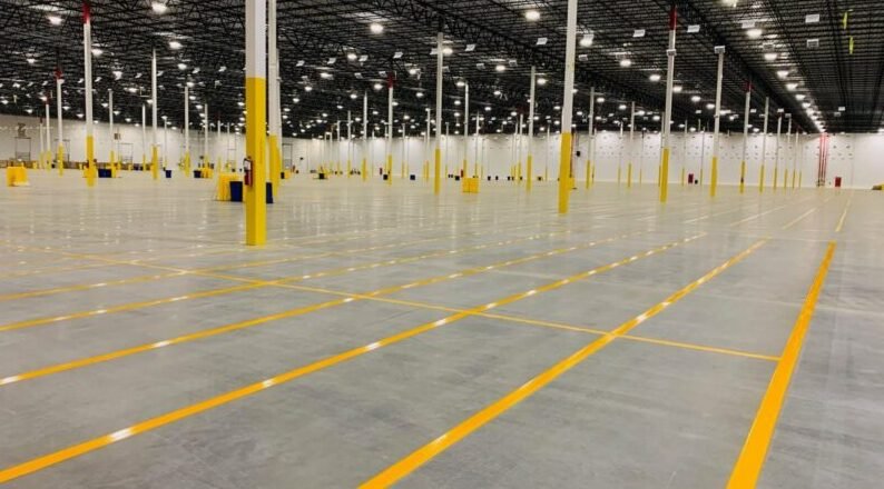 Norcross Warehouse Floor Striping