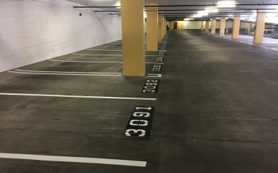 Atlanta parking garage striping
